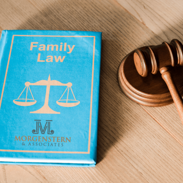 Family law book and gavel