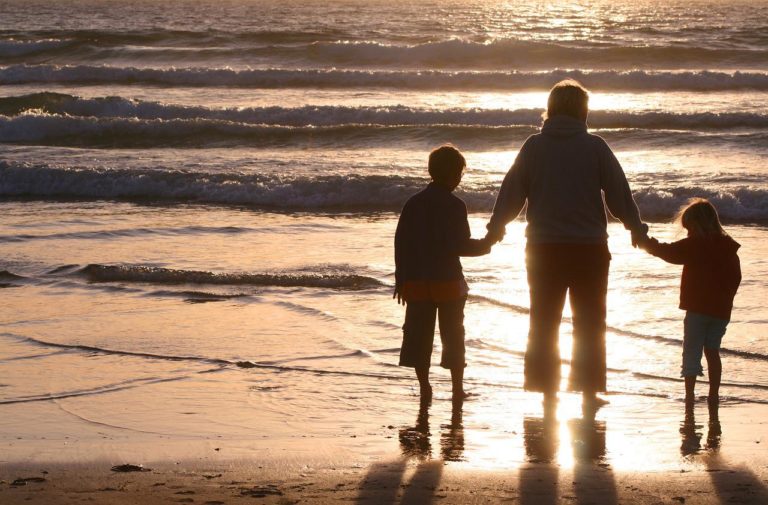 Family on a beach