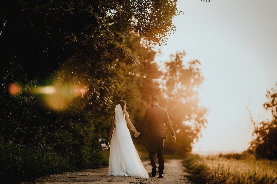 couple on wedding day